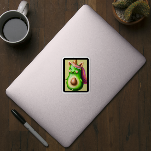 Cute Unicorn Avocado by maxcode